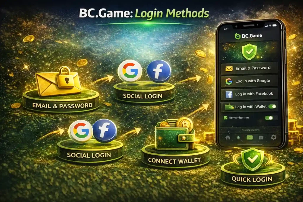 BC Game Login Methods