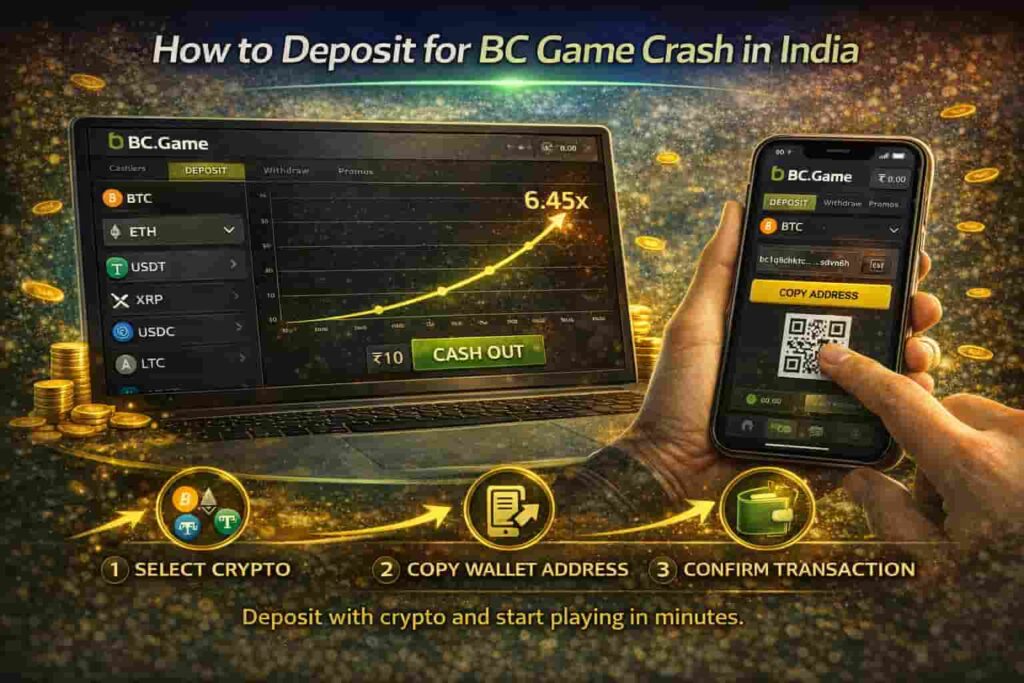 How to Deposit for BC Game Crash in India