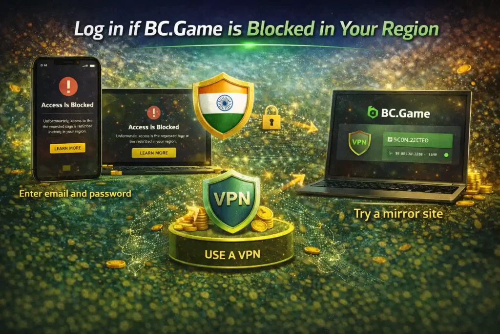 Log in if BC.Game is Blocked in Your Region