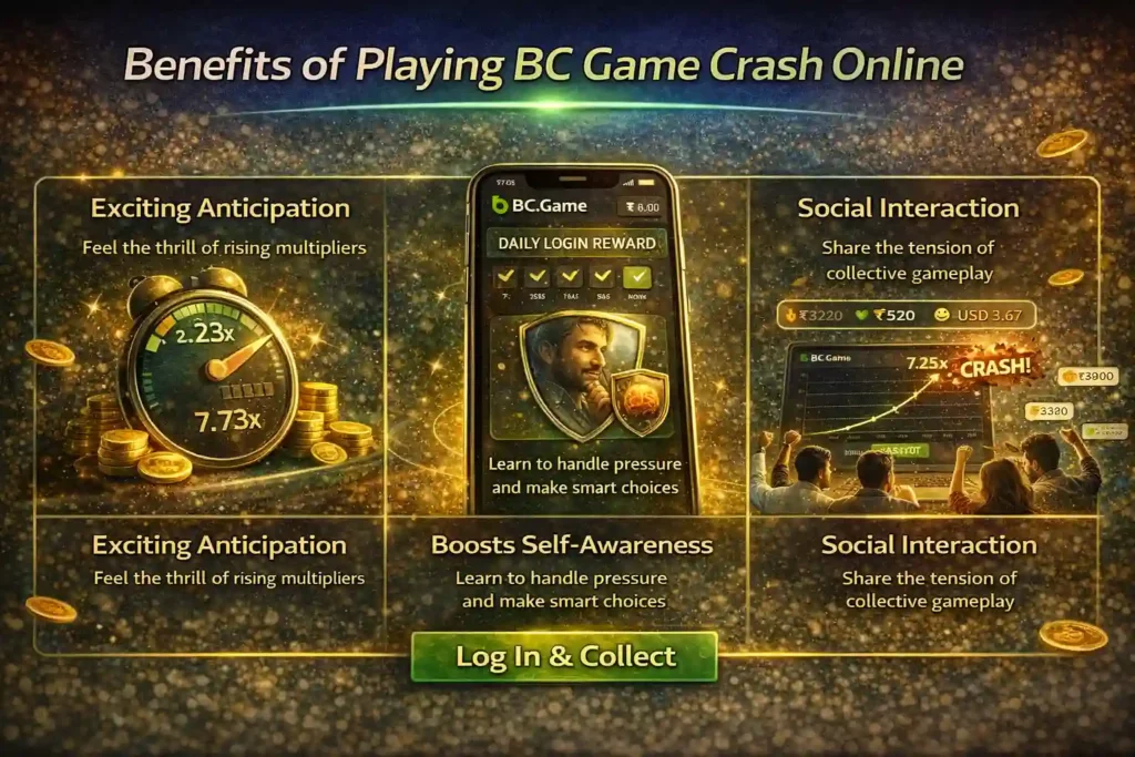 Here are some benefits of playing BC Game Crash Online